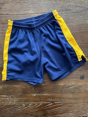Navy and Yellow Athletic Shorts - made in Canada!